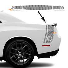 Wildcat honingraat stijl zijwand kofferbak vinyl sticker voor Dodge Challenger_2