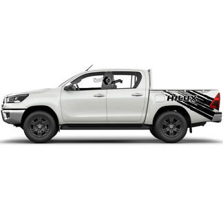 Paar Toyota Hilux 2022 Rally Side Bed Splash Distressed WRAP Vinyl Stickers Decal Graphics

