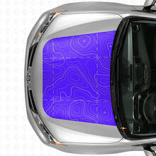 Topografische kaart motorkap vinylsticker voor Toyota RAV4 2016_2