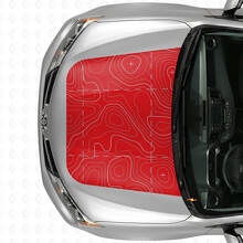 Topografische kaart motorkap vinylsticker voor Toyota RAV4 2016_3