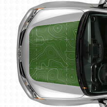Topografische kaart motorkap vinylsticker voor Toyota RAV4 2016_4