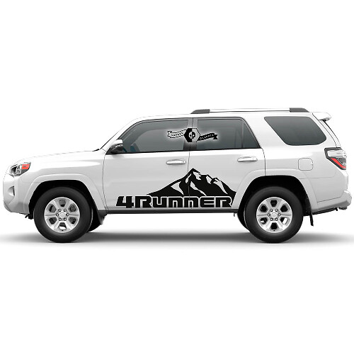 2x 4Runner 2023 Zijdeuren Vinyl Bergen Decals streep Stickers voor Toyota 4Runner TRD
