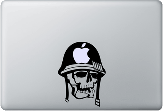 Leger schedel MacBook sticker sticker
