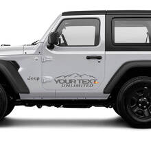 Op maat gemaakte vinylsticker set voor bergzijde voor Jeep Wrangler Unlimited_3