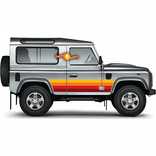Vintage Stijl Zijstrepen Vinyl Sticker Voor Land Rover Defender 90