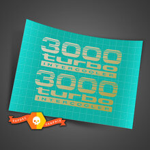 2 Toyota 3000 Turbo Intercooler vinyl stickers met decals
 3