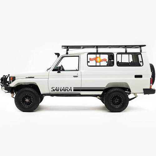 Combineer Toyota Landcruiser Sahara Decals Vintage Series Vinyl Hood Decal Sticker