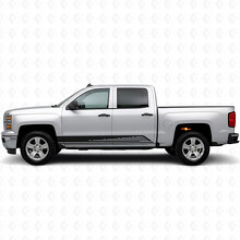 Parallele Contour Deur- & Sierlijsten Vinyl Strepen voor Chevrolet Silverado 1500 K2XX 2014-2019_2