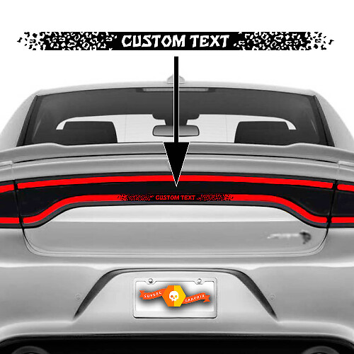 Aangepaste tekst achterlicht accent vinyl sticker decal voor Dodge Charger