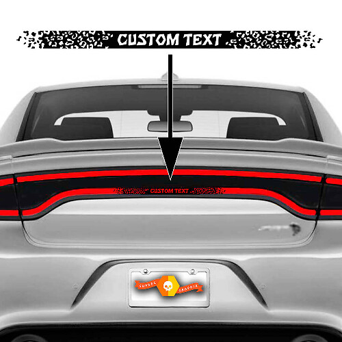 Aangepaste tekst achterlicht accent vinyl sticker decal voor Dodge Charger