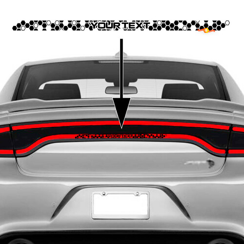 Aangepaste mistvlinder stijl achterlichten kofferbak vinyl sticker voor Dodge Charger 2015-2023