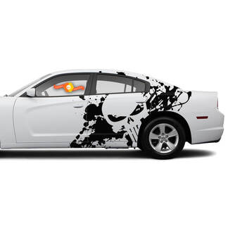 Paar Punisher Side Dodge Challenger of Charger Splash Wrap Decals Stickers
