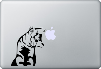 Miauw kat sticker sticker voor MacBook laptop
