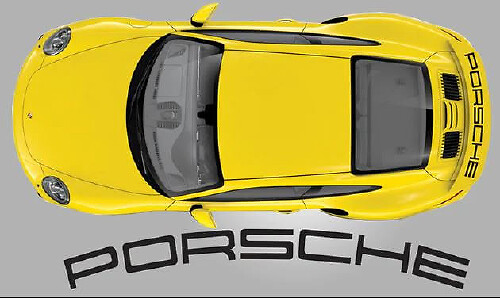 Porsche 991 Turbo Racing Achterspoiler Strepen Decal Sticker
