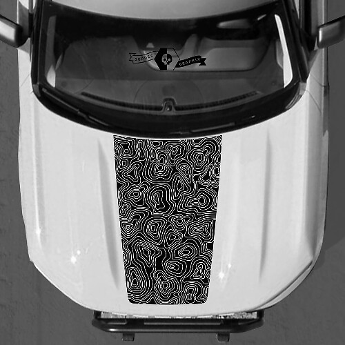 Topografische kaartstickers voor Ford Bronco Logo Sport SUV 3
