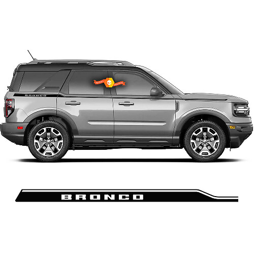 Lettering zijstripes vinyl decal kit voor Musclecar Bronco 2021-2022
