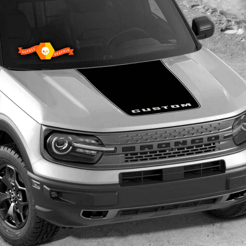 Custom Lettersolid motorkap paneel vinyl decal kit voor Musclecar horse 2021-2022