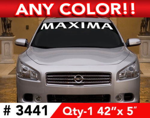 Maxima voorruitrand vinyl sticker voor Nissan Maxima