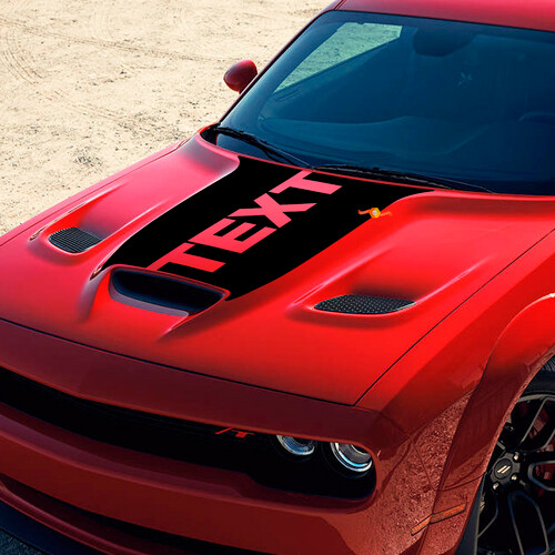 Aangepaste Lettering Motorkap Vinyl Decal Sticker voor Dodge Challenger 2015-2021