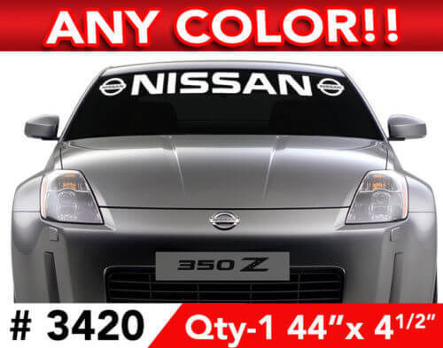 Nissan Voorruitbalk Vinyl Sticker voor Nissan Auto's