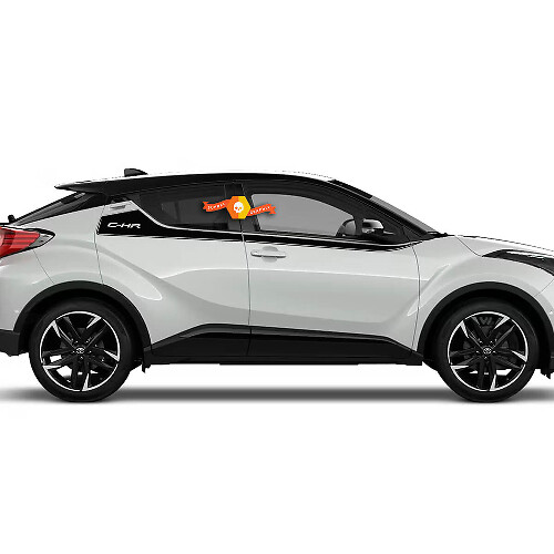 Toyota C-HR CHR Zijbovenkant Carrosseriedeuren Strepen Decals stickers grafisch
