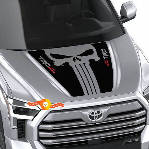 TRD Punisher-stijl Motorkap Vinyl Decal Sticker voor Toyota Tundra 2022