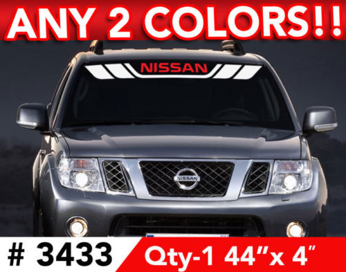 NISSAN STREPEN WINDSCHERM 2 KLEUREN DECAL STICKER 44