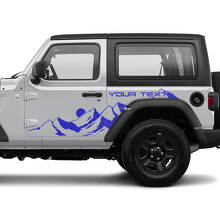 2 Nieuwe JEEP Wrangler Deur Decal Sticker Maan Bergen zij Graphics Decal Sticker
 2