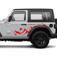 2 Nieuwe JEEP Wrangler Deur Decal Sticker Maan Bergen zij Graphics Decal Sticker
 3