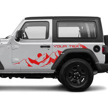 2 Nieuwe JEEP Wrangler Deur Decal Sticker Maan Bergen zij Graphics Decal Sticker
 3