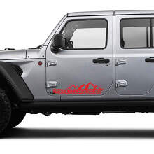 Aangepaste tekst bergen deur vinyl grafische sticker voor Jeep Gladiator 3