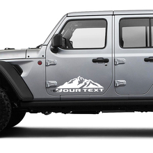 Mountains Aangepaste Tekst Deur Vinyl Grafische Decal Sticker voor Jeep Gladiator 2
