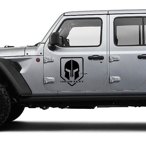 Gladiator Aangepaste Tekst Deur Vinyl Grafieken Decal Sticker voor Jeep Gladiator