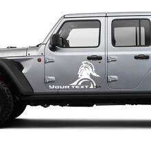 Aangepaste tekst Gladiator Deur Vinyl Graphics Decal Sticker voor Jeep Gladiator 2