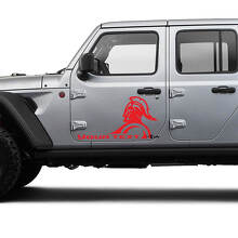 Aangepaste tekst Gladiator Deur Vinyl Graphics Decal Sticker voor Jeep Gladiator 3
