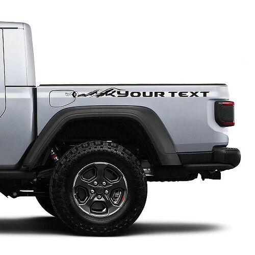 Paar Jeep Gladiator Bed Mountains Vinyl Graphics Decal Sticker
