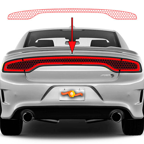 Dodge Charger SRT Hellcat Widebody achterlicht honingraat vinyl sticker sticker graphics
