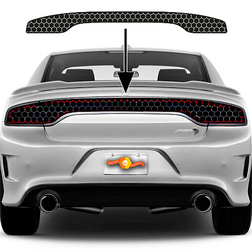 Honeycomb Achterlicht Tintedecal voor Dodge Charger