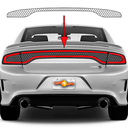 Dodge Charger Srt Hellcat Widebody Tail Light Honeycomb Nieuwe Vynil Decal Sticker Graphics