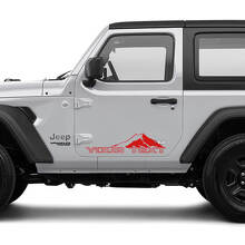 2 Nieuwe JEEP Wrangler Deurbergen Topografische Kaart zijdelings Invert Grafische Decal Sticker
 3
