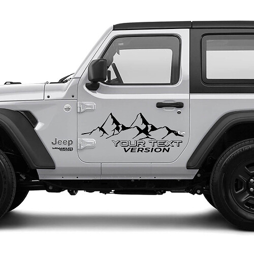 2 Nieuwe JEEP Wrangler Unlimited Deur Decal Sticker 4x4 off-road Bergen zijde Grafische Decal Sticker
