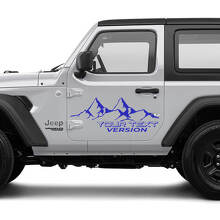 2 Nieuwe JEEP Wrangler Unlimited Deur Decal Sticker 4x4 off-road Bergen zijde Grafische Decal Sticker
 2