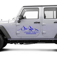 2 Nieuwe JEEP Wrangler Unlimited Deur Decal Sticker 4x4 off-road Bergen zijde Grafische Decal Sticker
 5