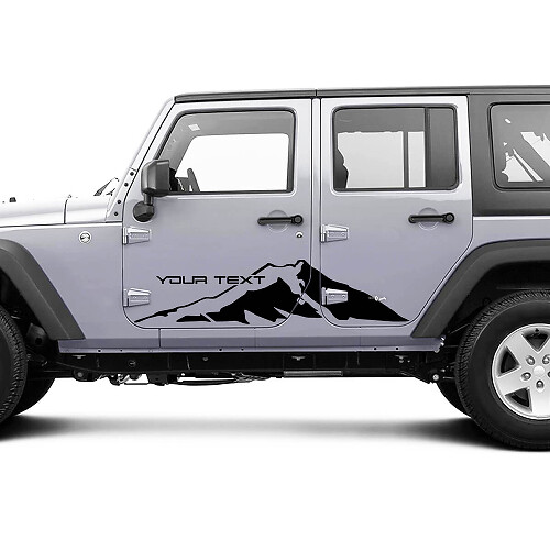 2 Nieuwe JEEP Wrangler Unlimited 4 Deur Decal Sticker Bergen zij Graphics Decal Sticker
