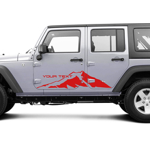 2 Nieuwe JEEP Wrangler Unlimited 4 Deur Decal Sticker Bergen zij Graphics Decal Sticker
 3