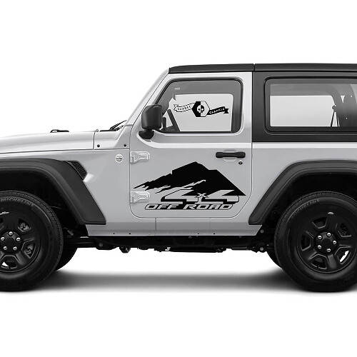 2 Nieuwe JEEP Wrangler Decal Sticker 4x4 off-road Bergen zij Graphics Decal Sticker
