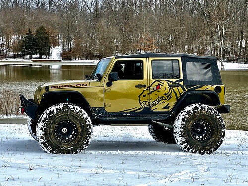 Dinocon T-Rex Trex Dinosaur Rex Side Decal voor Jeep Wrangler 2 Deuren Sticker
