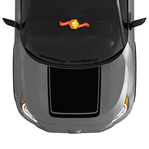 Contoured Blackout Hood Vinyl Decal Sticker voor Toyota RAV4 2019-2022