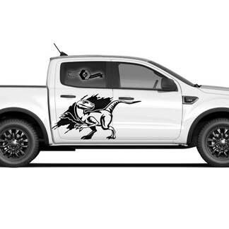 Paar nieuwe Ford F150 Raptor 2022 Splash-logo zijdeuren grafische sticker sticker
