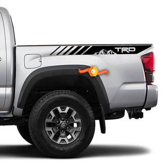 Paar Toyota Tacoma 2016 - 2022 TRD Bergen Side Bed Vinyl Decal Sticker Graphics
